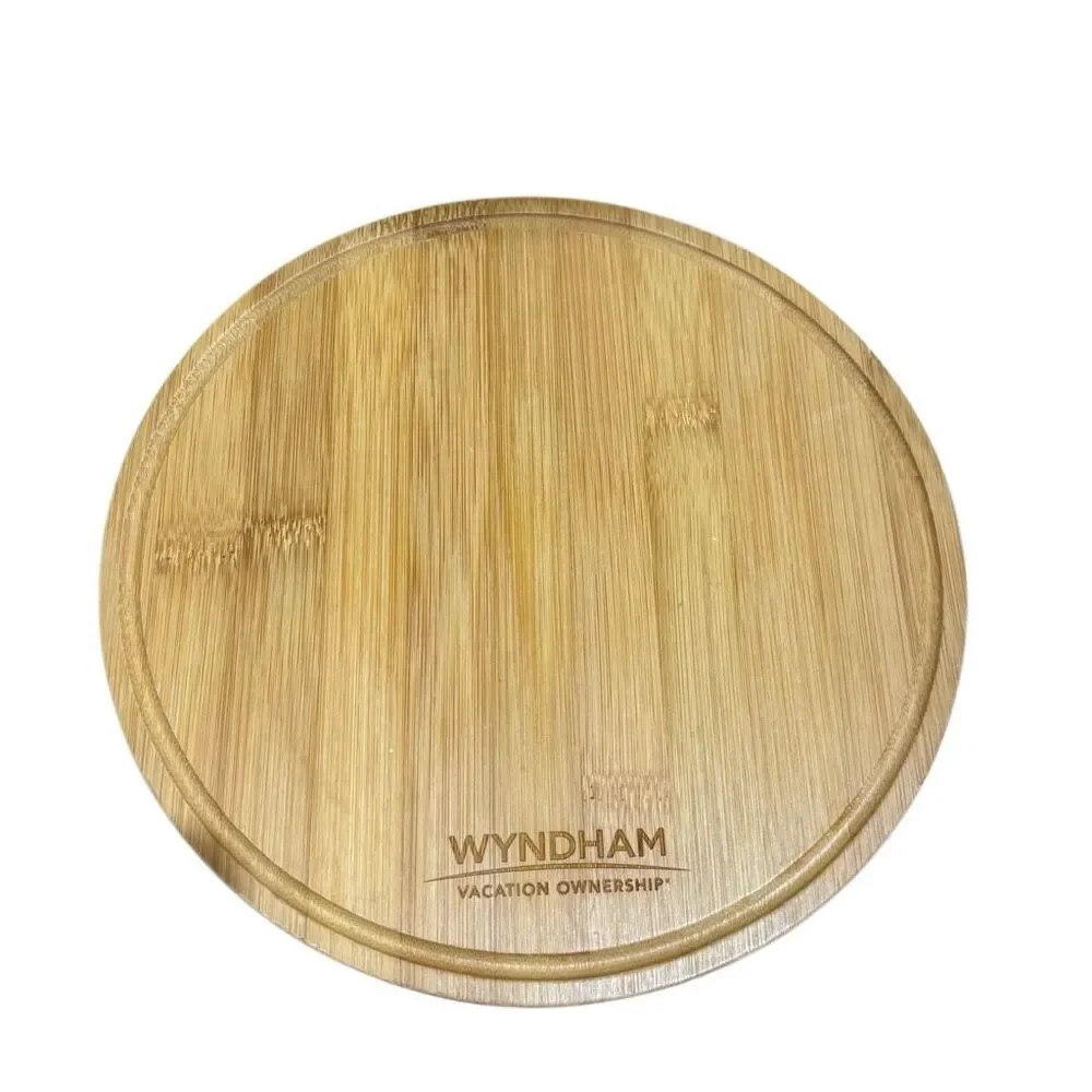Wyndham Vacation Bamboo Cheese Board Set Swivel Storage